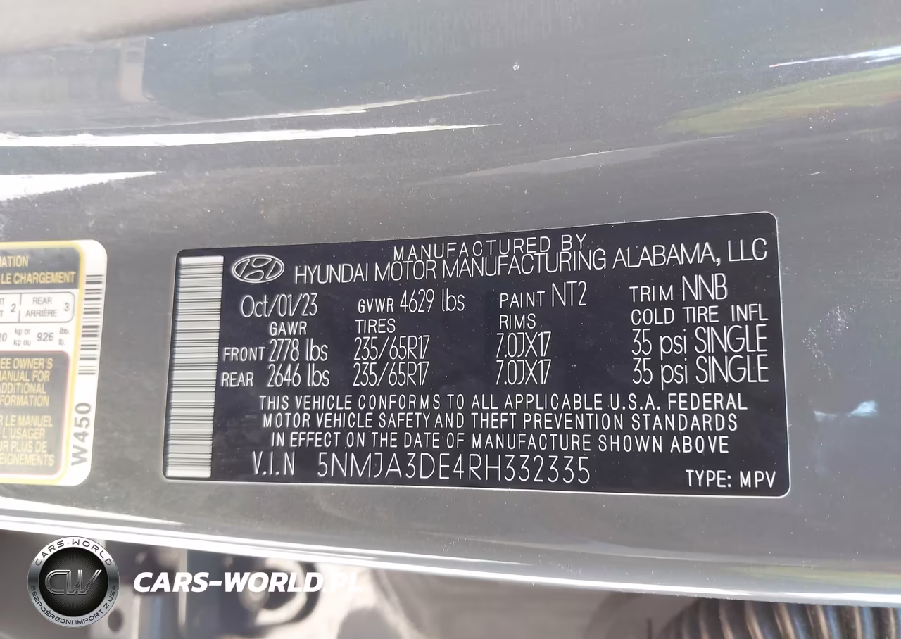 2024 Hyundai Tucson Se VIN:5NMJA3DE4RH332335 - 9
