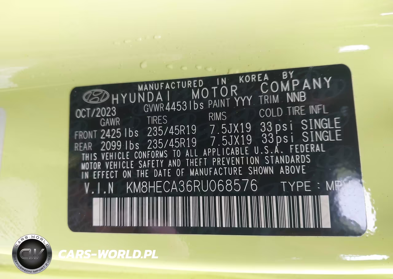 2024 Hyundai Kona Limited VIN:KM8HECA36RU068576 - 9