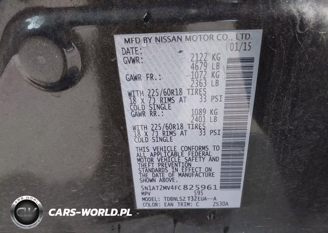2015 Nissan Rogue Sl VIN:5N1AT2MV4FC825961 - 9