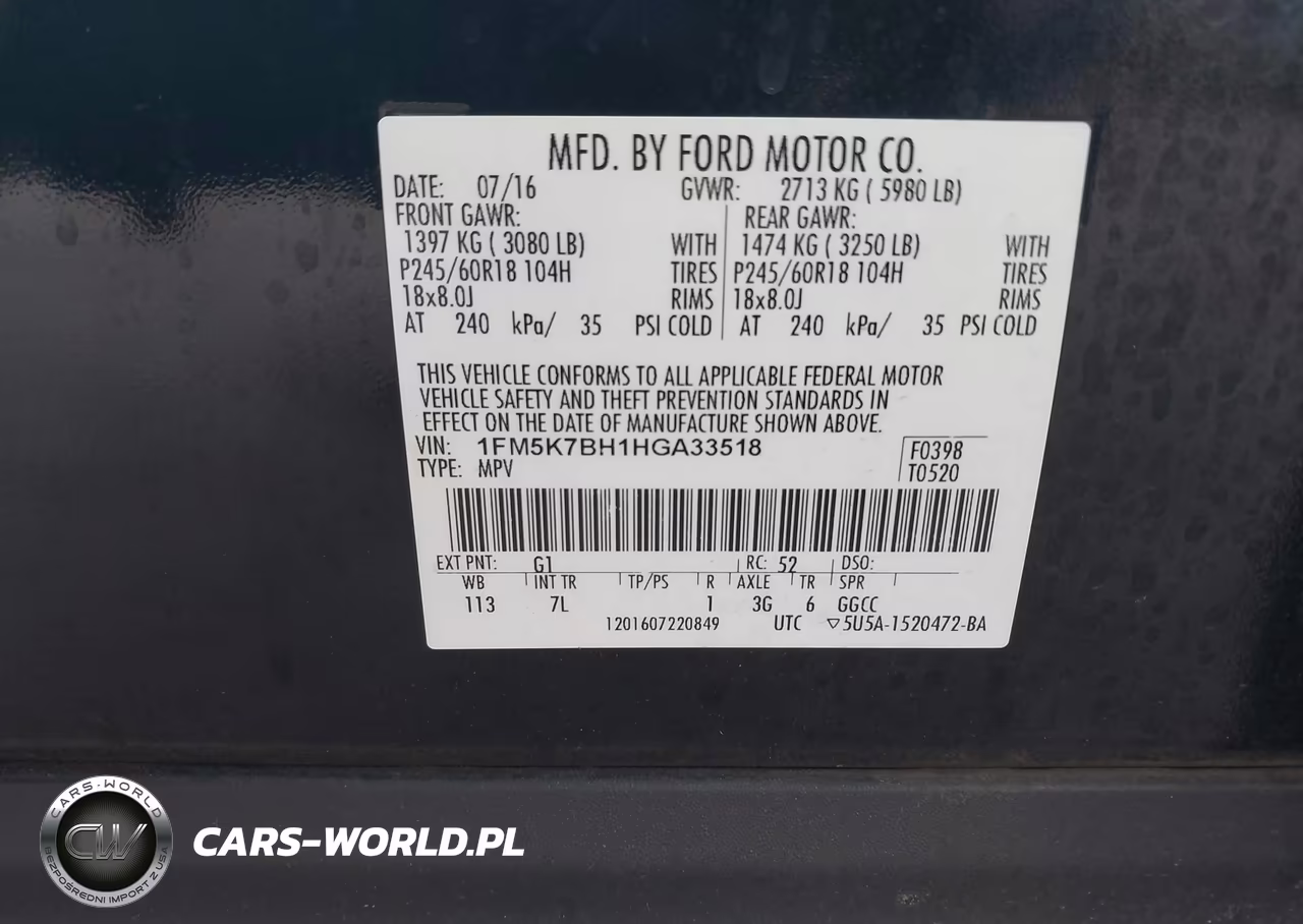2017 Ford Explorer VIN:1FM5K7BH1HGA33518 - 9