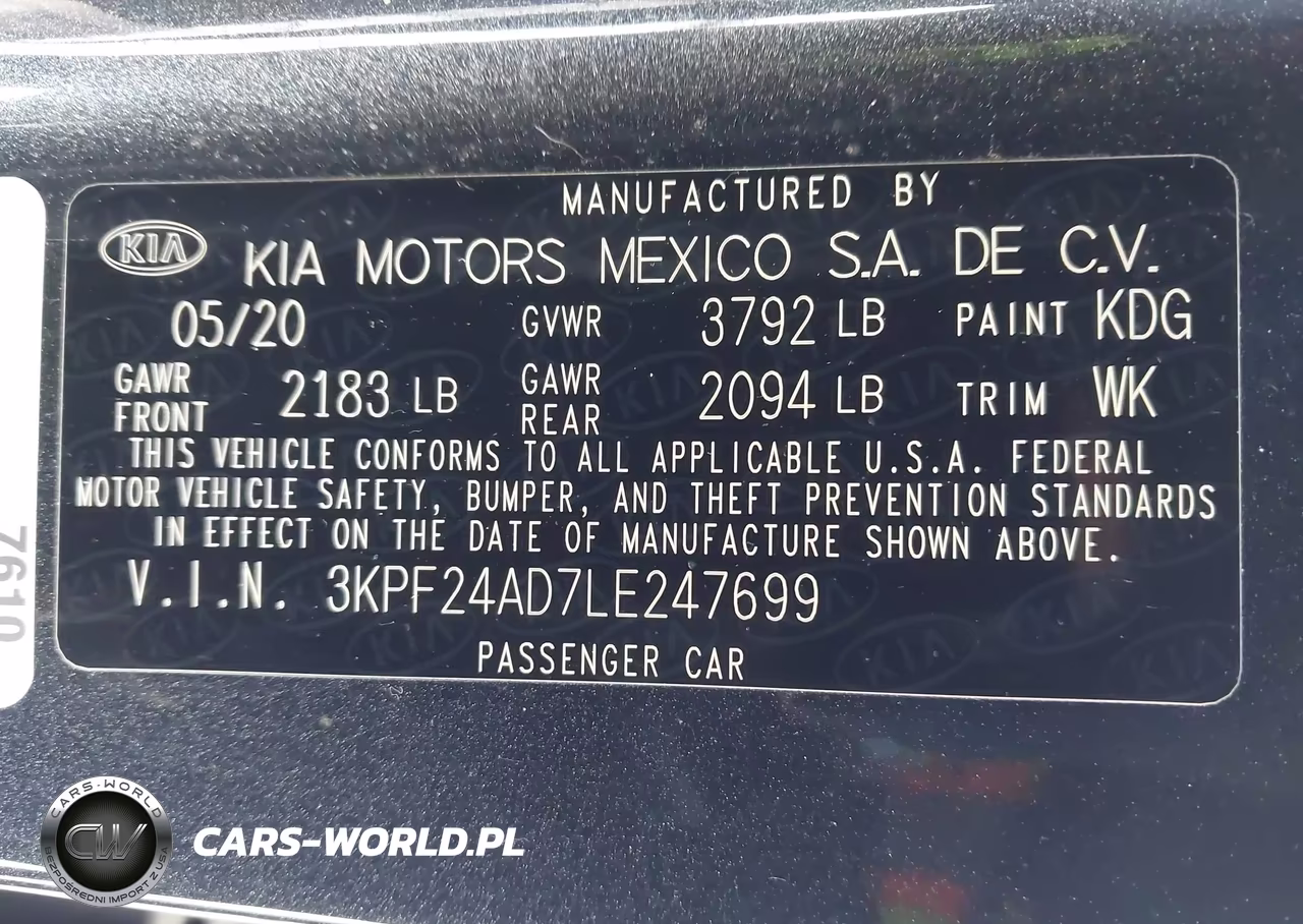 2020 Kia Forte Lxs VIN:3KPF24AD7LE247699 - 9