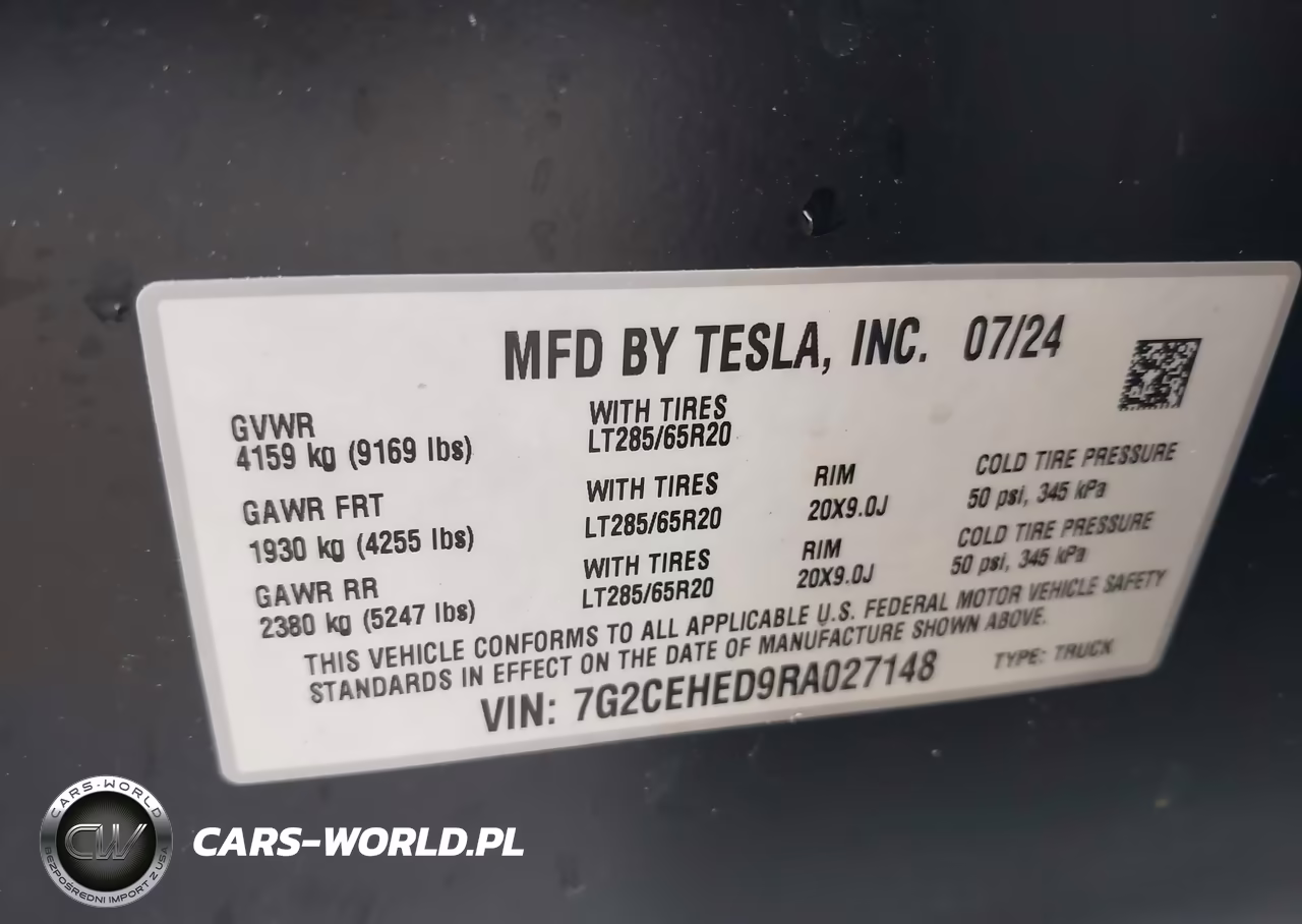 2024 Tesla Cybertruck All-Wheel Drive VIN:7G2CEHED9RA027148 - 9