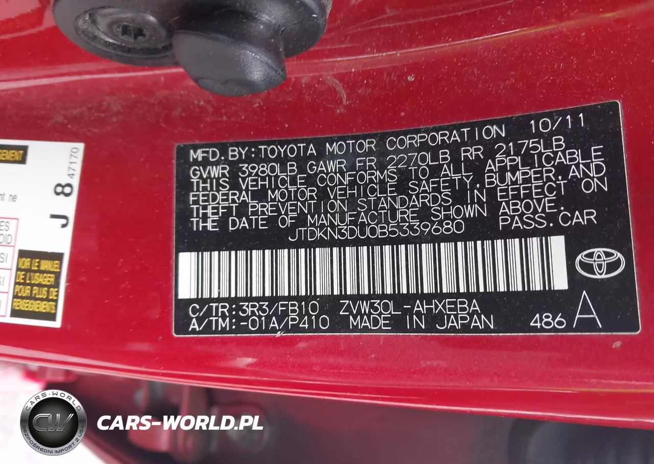 2011 Toyota Prius Three VIN:JTDKN3DU0B5339680 - 9