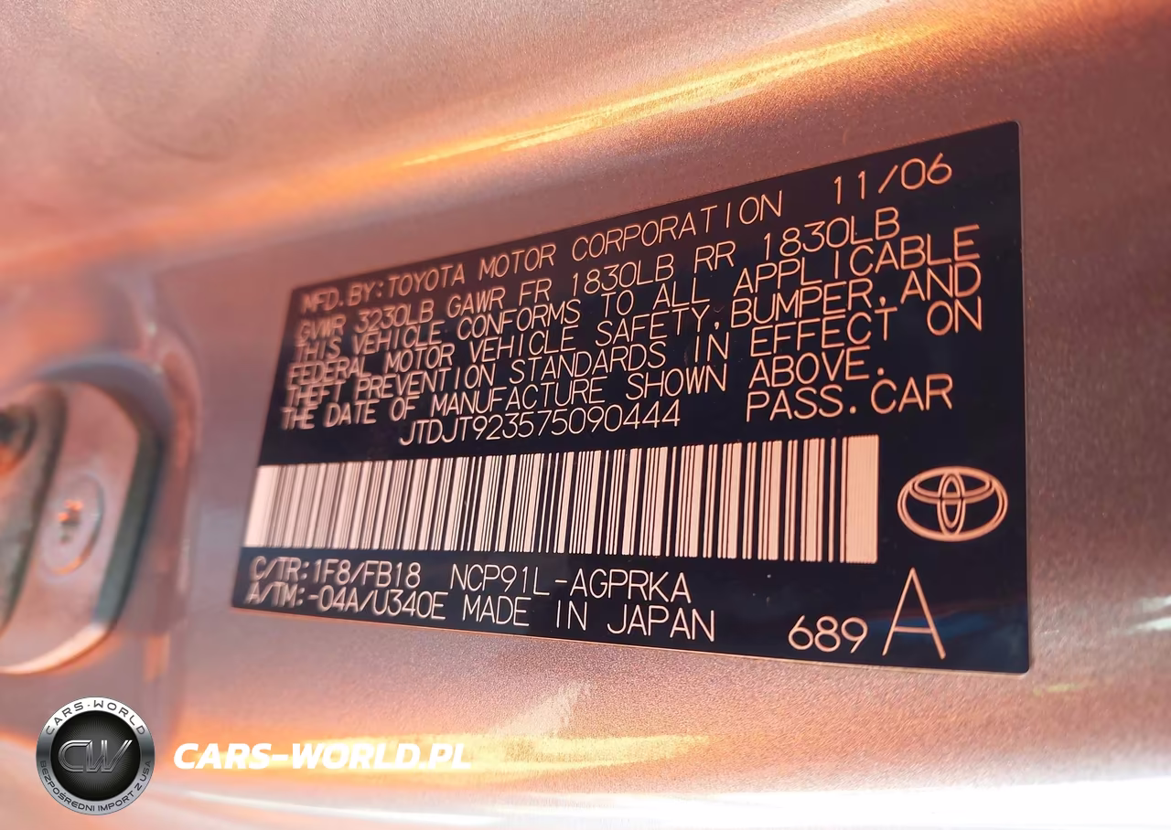 2007 Toyota Yaris VIN:JTDJT923575090444 - 9