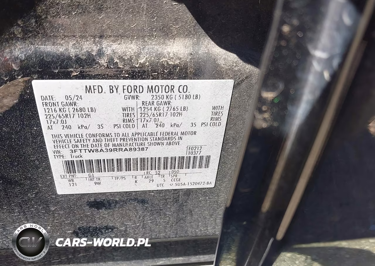 2024 Ford Maverick Xl VIN:3FTTW8A39RRA89387 - 9