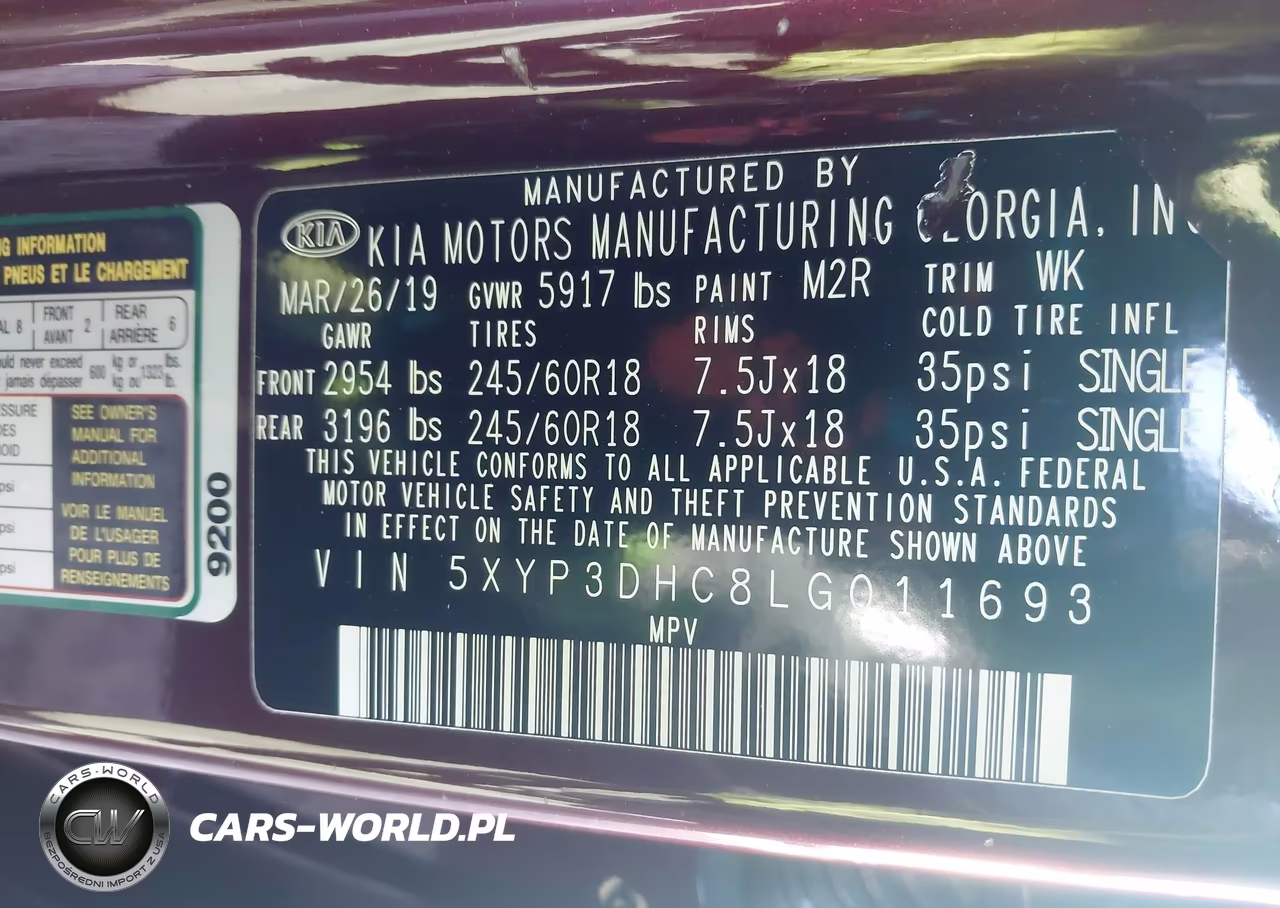 2020 Kia Telluride Ex VIN:5XYP3DHC8LG011693 - 9