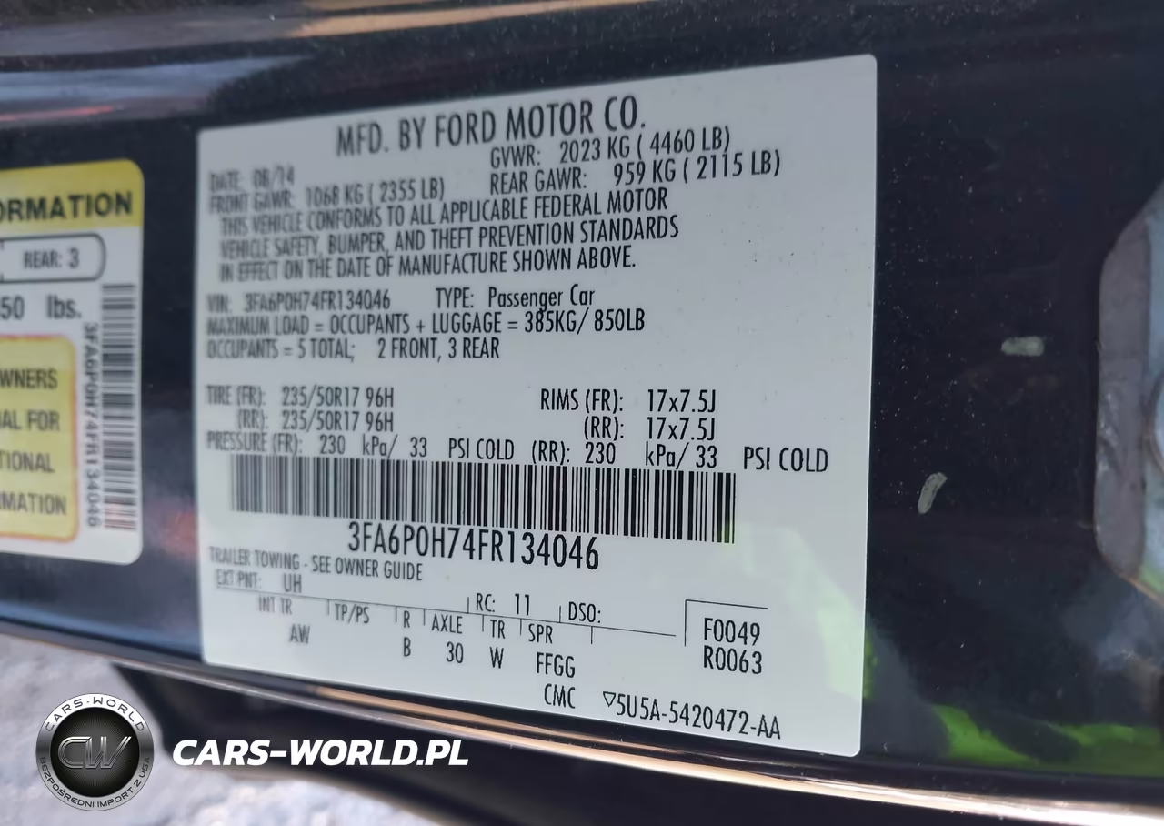 2015 Ford Fusion Se VIN:3FA6P0H74FR134046 - 8
