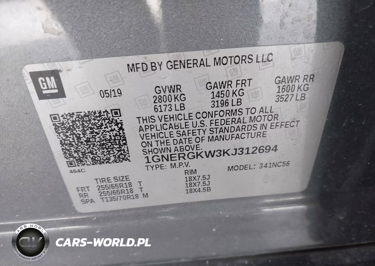2019 Chevrolet Traverse 1Lt VIN:1GNERGKW3KJ312694 - 9