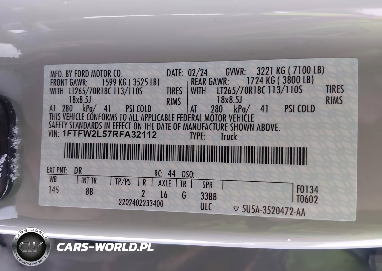 2024 Ford F-150 Stx VIN:1FTFW2L57RFA32112 - 9
