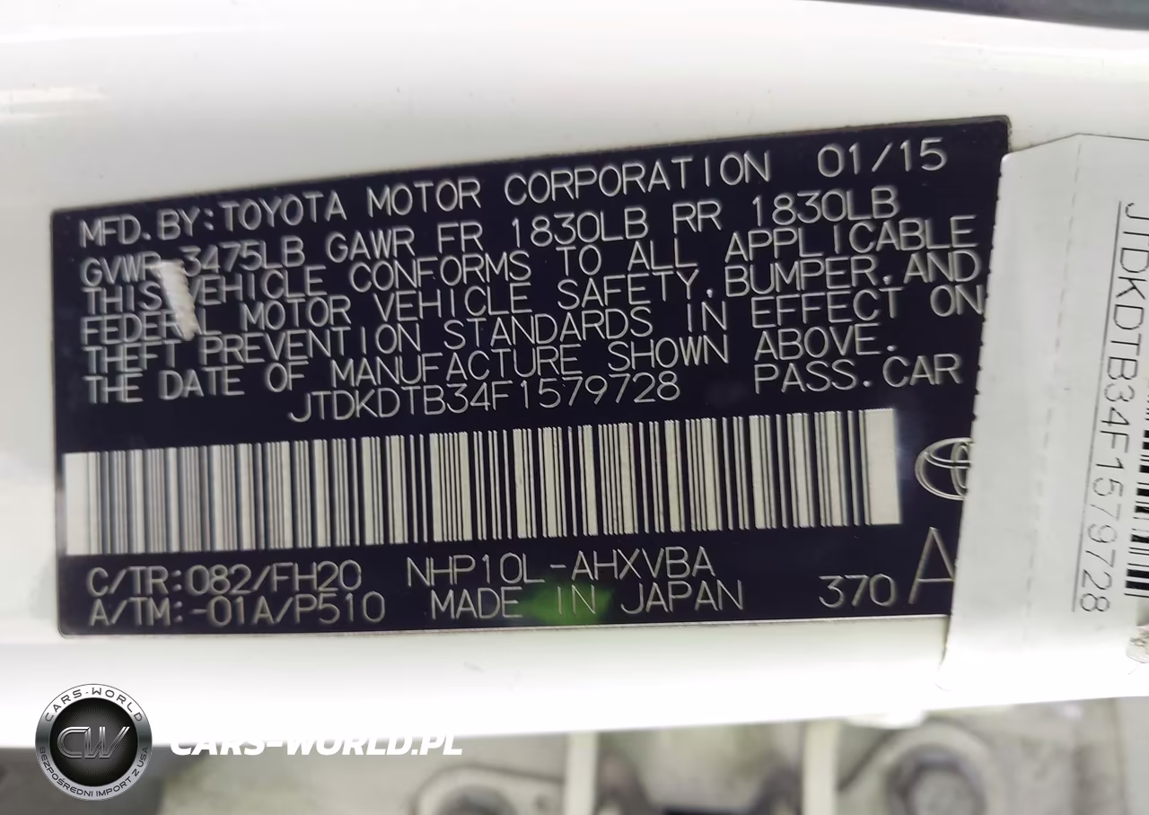 2015 Toyota Prius C One VIN:JTDKDTB34F1579728 - 9
