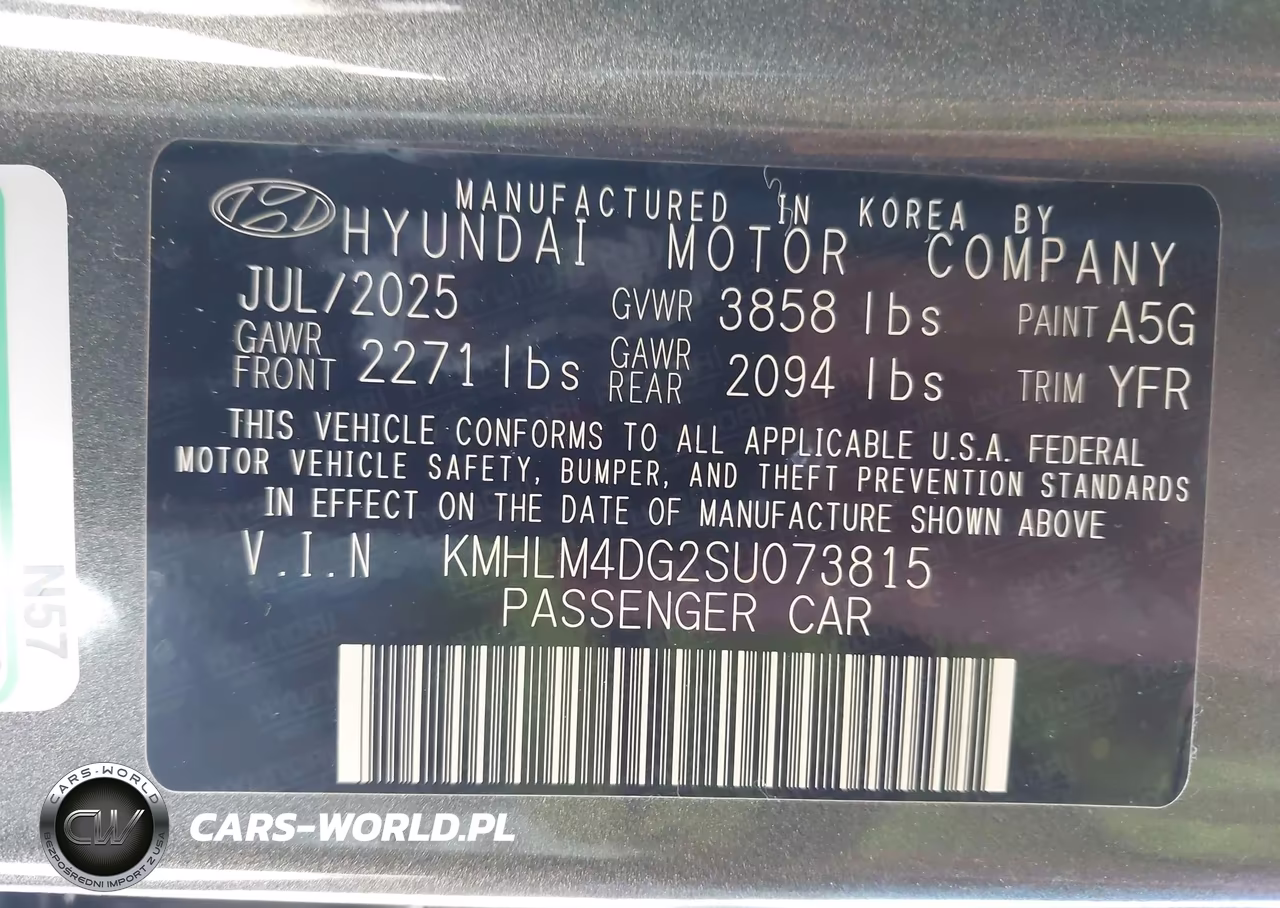 2025 Hyundai Elantra Sel Sport VIN:KMHLM4DG2SU073815 - 9