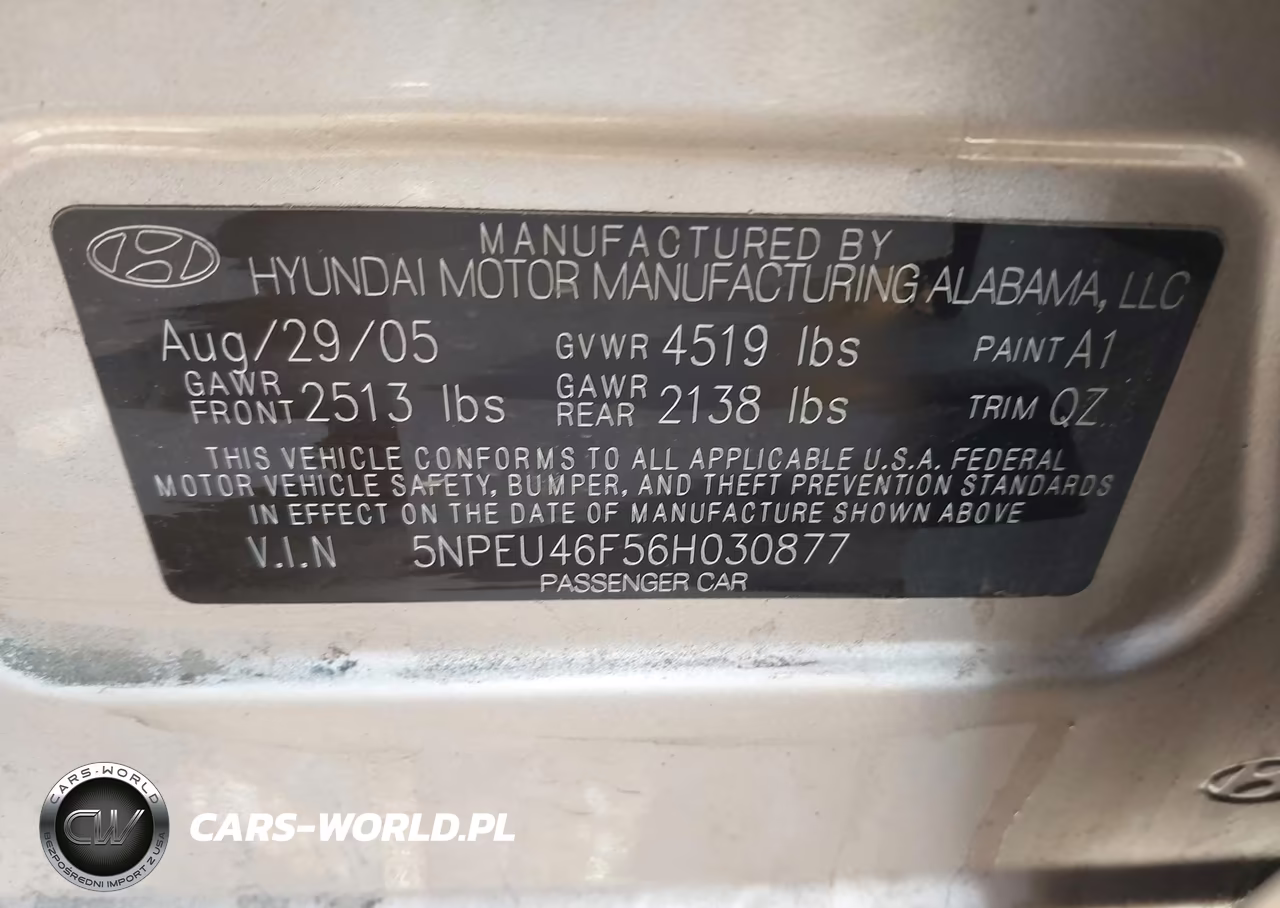 2006 Hyundai Sonata Gls V6-Lx V6 VIN:5NPEU46F56H030877 - 9