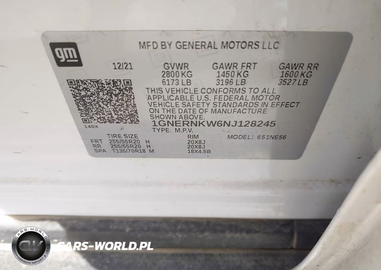 2022 Chevrolet Traverse Fwd High Country VIN:1GNERNKW6NJ128245 - 9