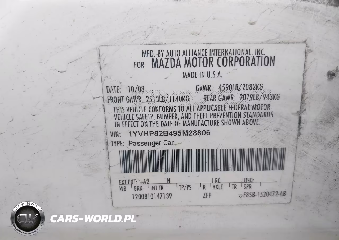 2009 Mazda Mazda6 S Touring VIN:1YVHP82B495M28806 - 9
