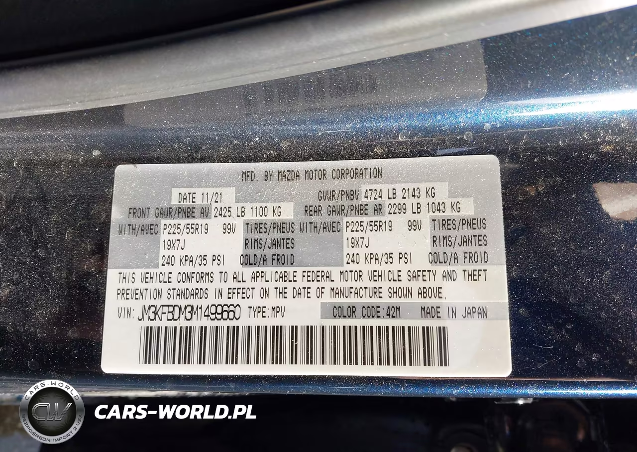 2021 Mazda Cx-5 Grand Touring VIN:JM3KFBDM3M1499660 - 9