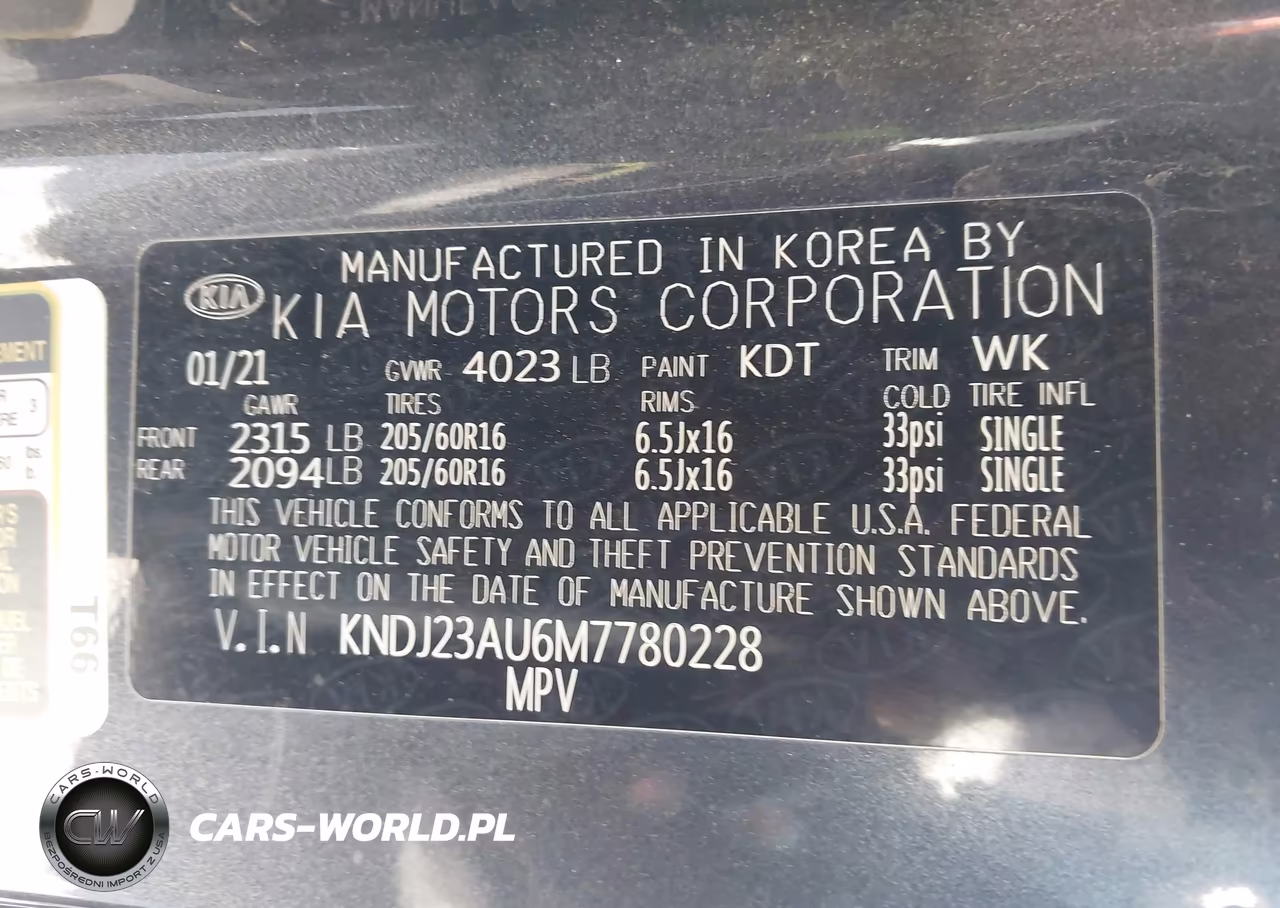 2021 Kia Soul S VIN:KNDJ23AU6M7780228 - 9