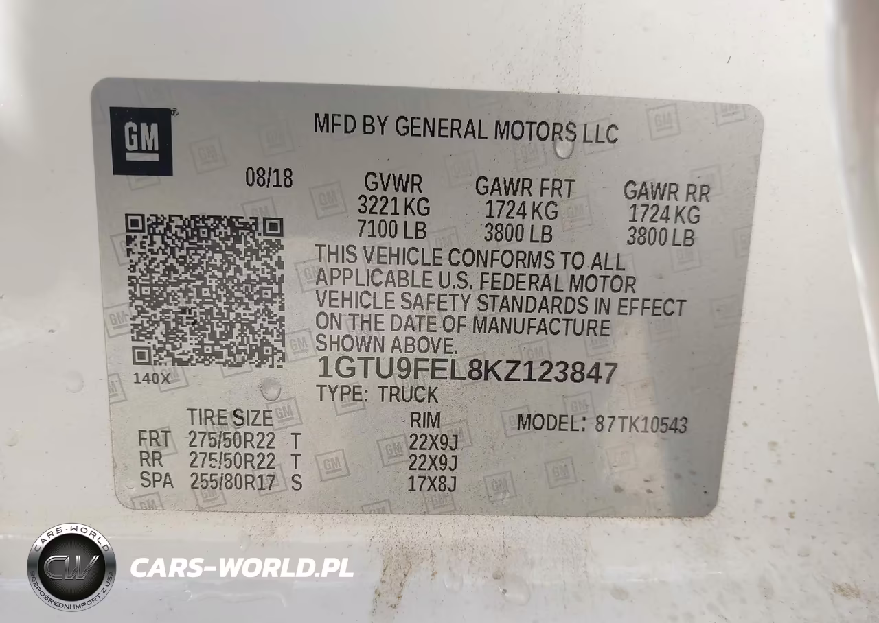 2019 GMC Sierra 1500 Denali VIN:1GTU9FEL8KZ123847 - 9