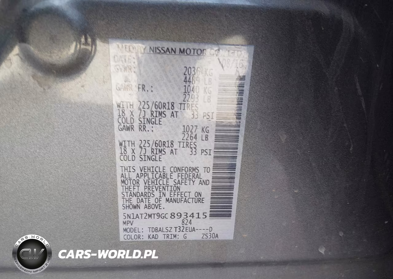 2016 Nissan Rogue Sl VIN:5N1AT2MT9GC893415 - 9