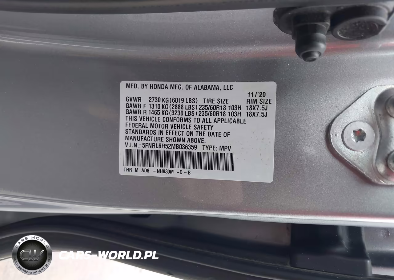 2021 Honda Odyssey Ex VIN:5FNRL6H52MB036359 - 9