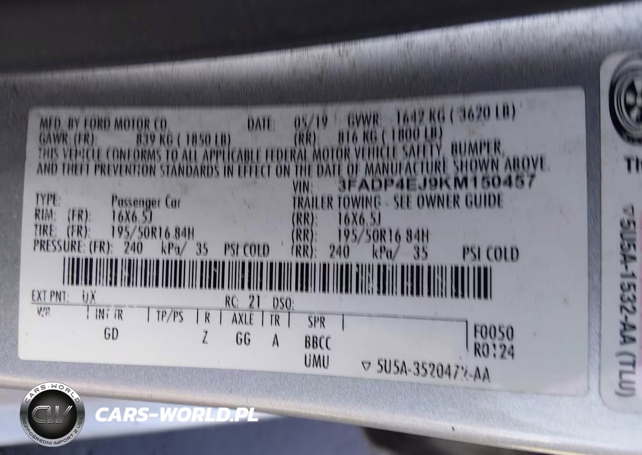 2019 Ford Fiesta Se VIN:3FADP4EJ9KM150457 - 9