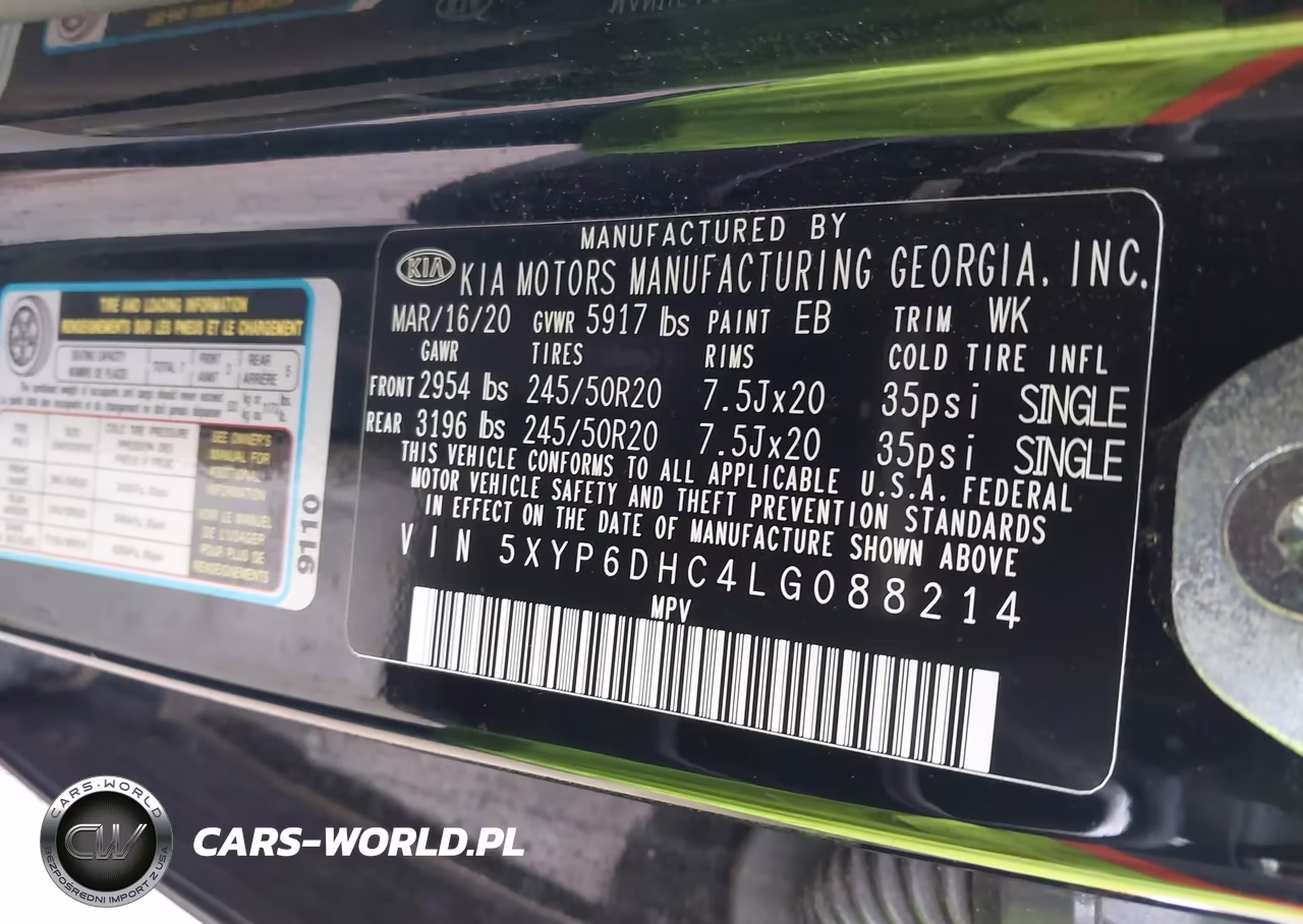 2020 Kia Telluride S VIN:5XYP6DHC4LG088214 - 9