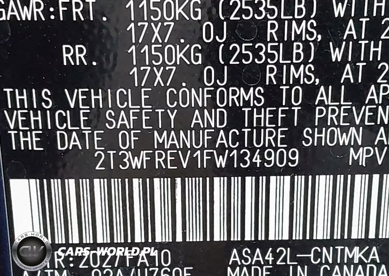 2015 Toyota Rav4 Xle VIN:2T3WFREV1FW134909 - 9