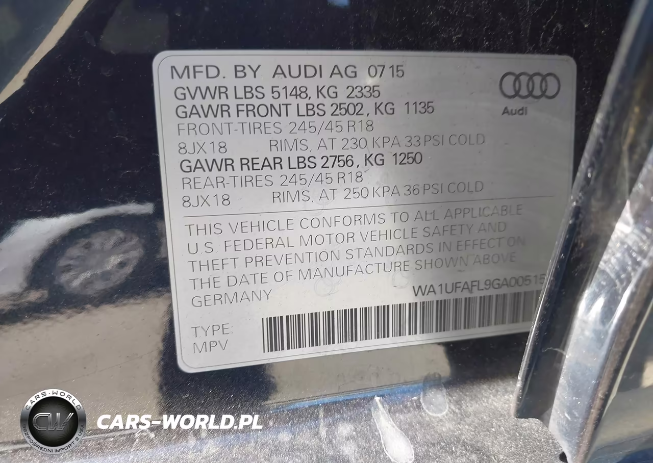 2016 Audi Allroad 2.0T Premium VIN:WA1UFAFL9GA005154 - 9