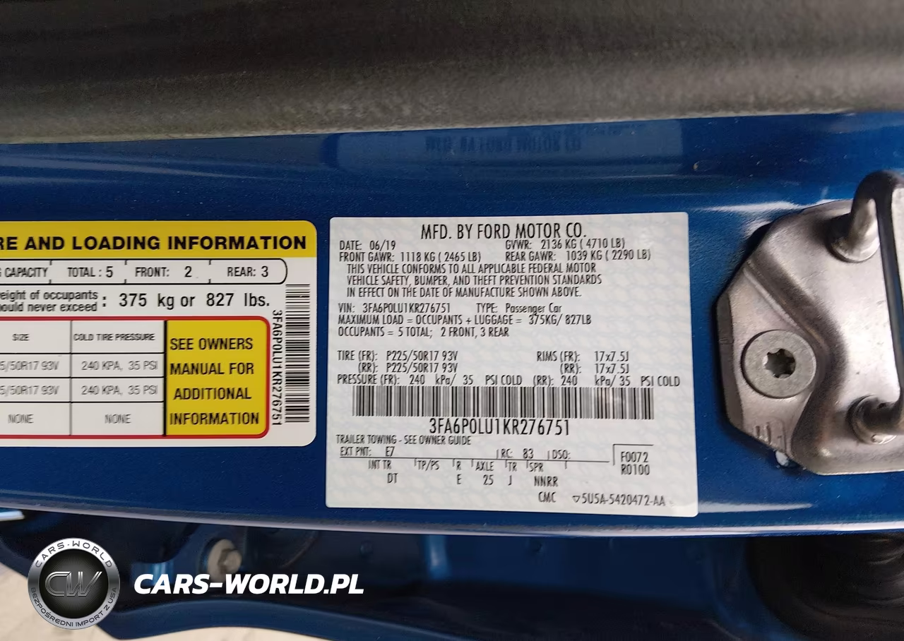 2019 Ford Fusion Hybrid Se VIN:3FA6P0LU1KR276751 - 9