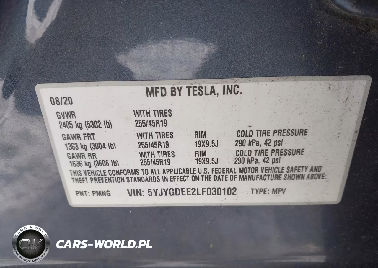 2020 Tesla Model Y Long Range Dual Motor All-Wheel Drive VIN:5YJYGDEE2LF030102 - 9