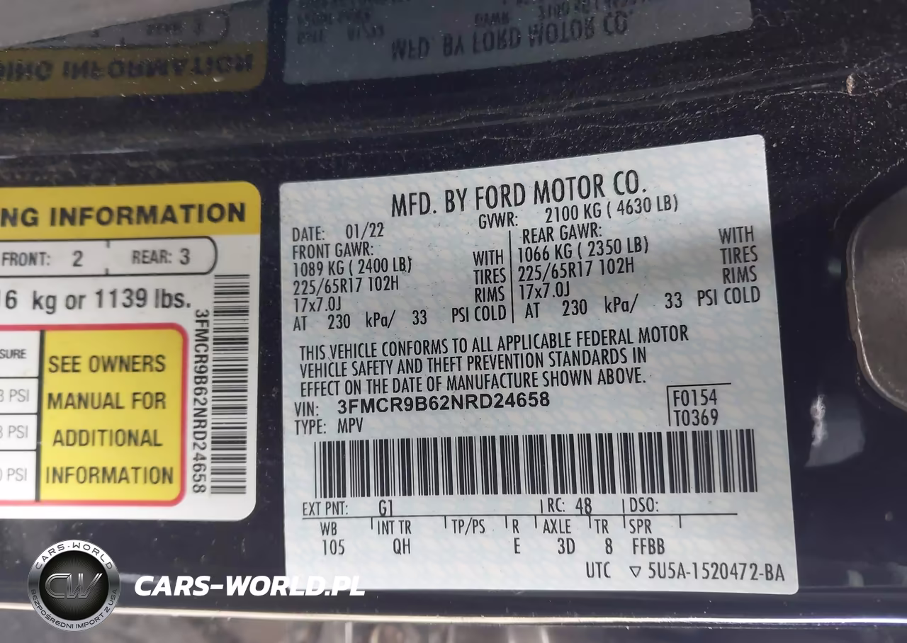2022 Ford Bronco Sport Big Bend VIN:3FMCR9B62NRD24658 - 9