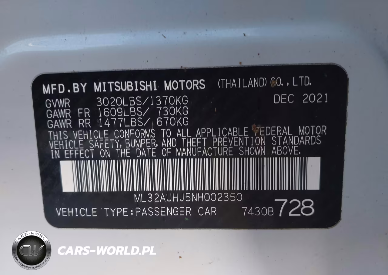 2022 Mitsubishi Mirage Es-Le VIN:ML32AUHJ5NH002350 - 9