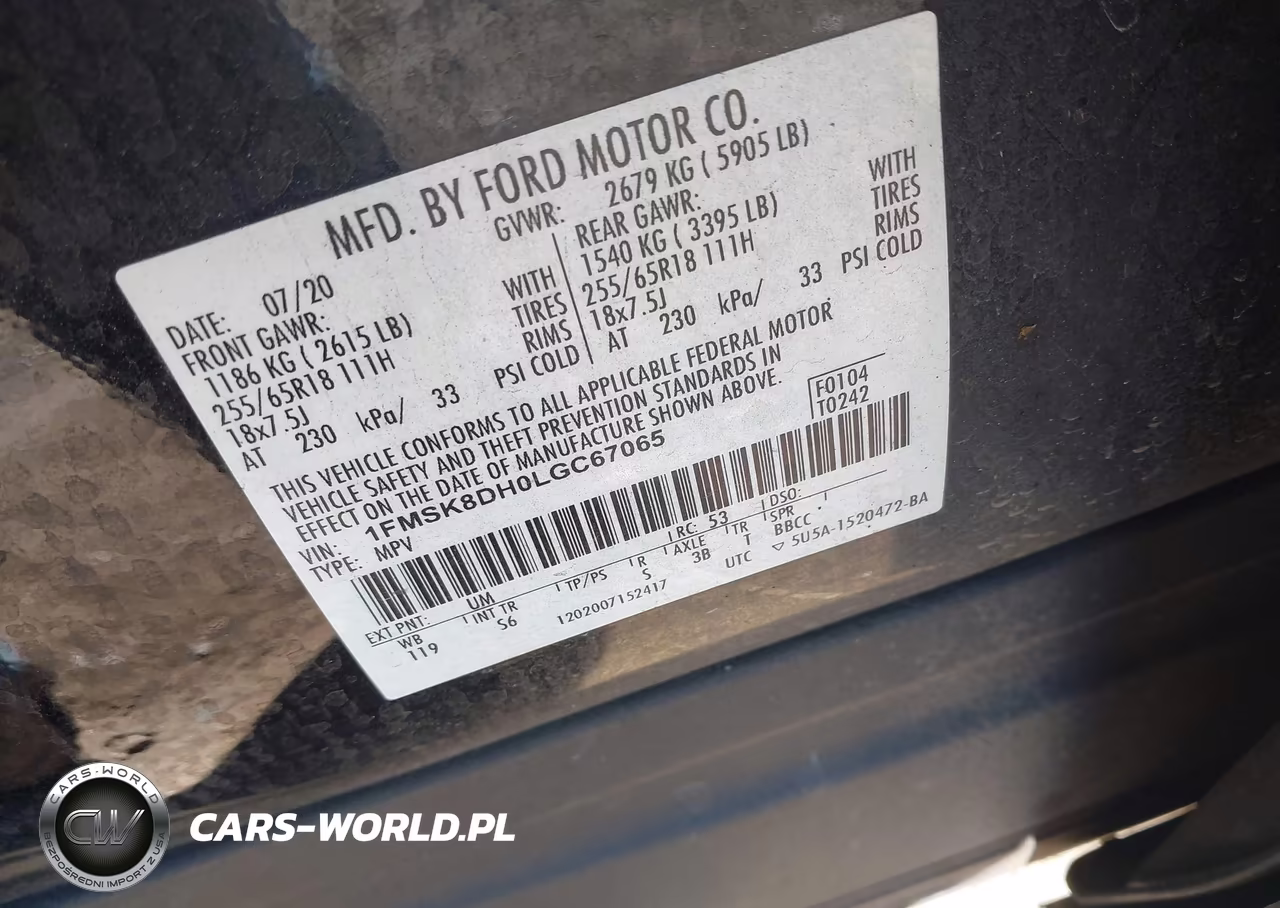 2020 Ford Explorer Xlt VIN:1FMSK8DH0LGC67065 - 9