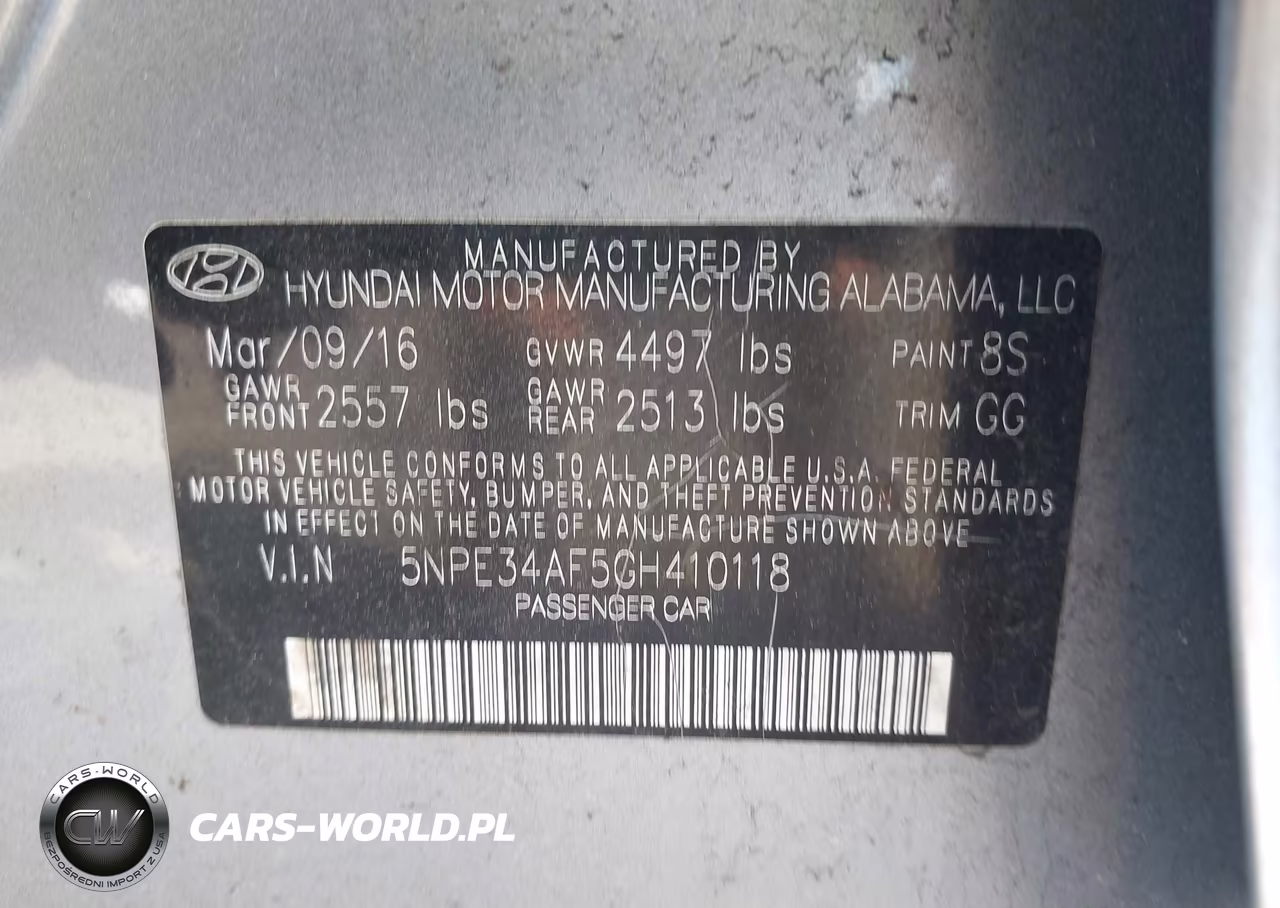 2016 Hyundai Sonata Sport VIN:5NPE34AF5GH410118 - 9