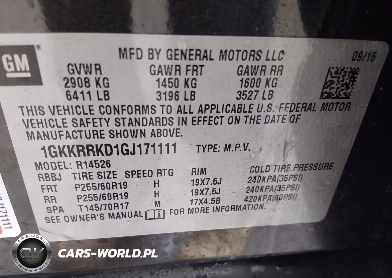 2016 GMC Acadia Slt-1 VIN:1GKKRRKD1GJ171111 - 9