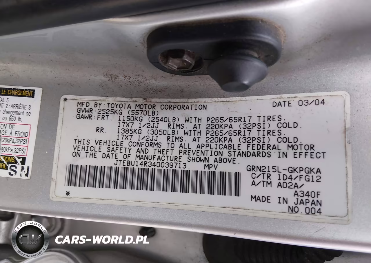 2004 Toyota 4Runner Sr5 V6 VIN:JTEBU14R340039713 - 9