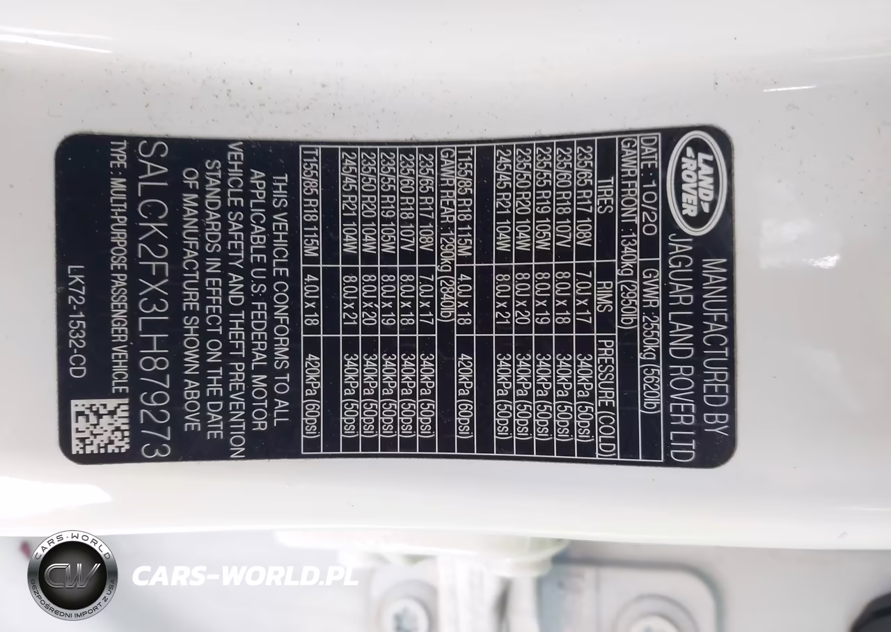 2020 Land Rover Discovery Sport Standard VIN:SALCK2FX3LH879273 - 9