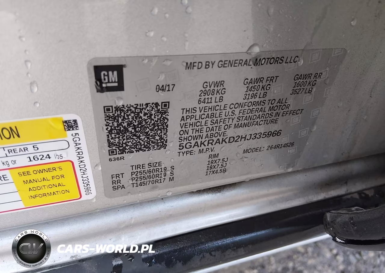 2017 Buick Enclave Convenience VIN:5GAKRAKD2HJ335966 - 9