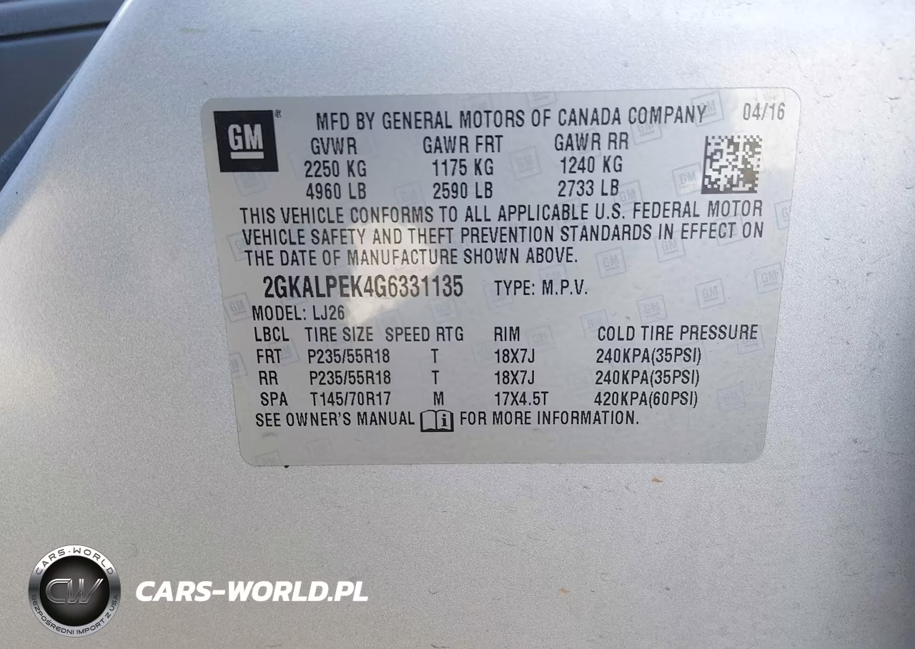 2016 GMC Terrain Slt VIN:2GKALPEK4G6331135 - 9
