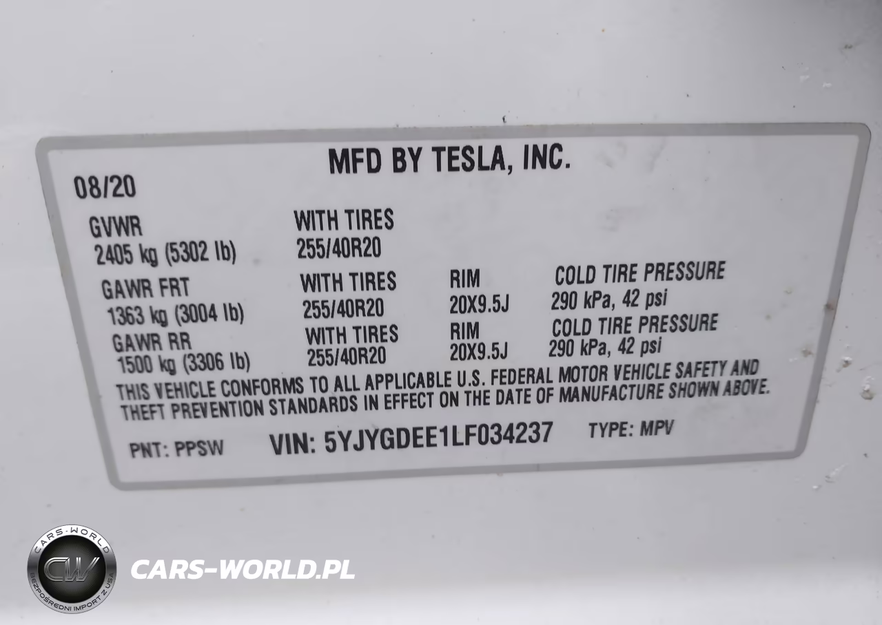 2020 Tesla Model Y Long Range Dual Motor All-Wheel Drive VIN:5YJYGDEE1LF034237 - 9