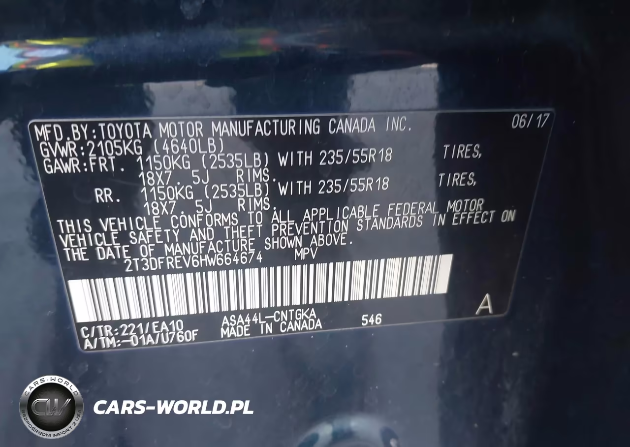 2017 Toyota Rav4 Platinum VIN:2T3DFREV6HW664674 - 9