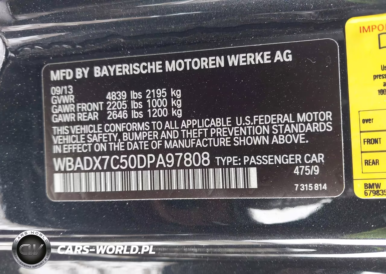 2013 BMW 335I VIN:WBADX7C50DPA97808 - 9