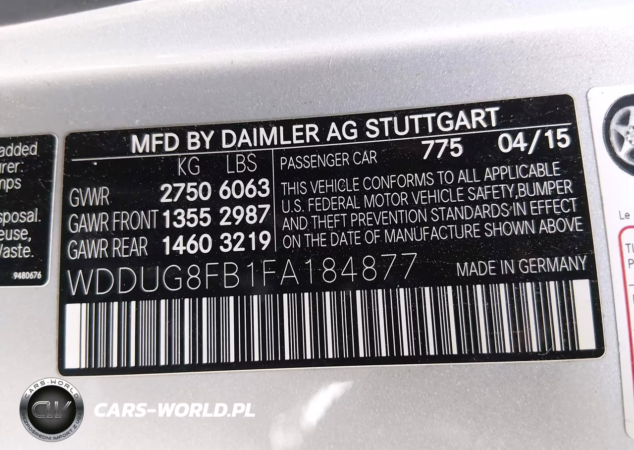 2015 Mercedes-Benz S 550 4Matic VIN:WDDUG8FB1FA184877 - 9