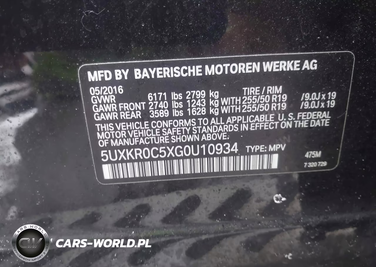 2016 BMW X5 xDrive35I VIN:5UXKR0C5XG0U10934 - 9