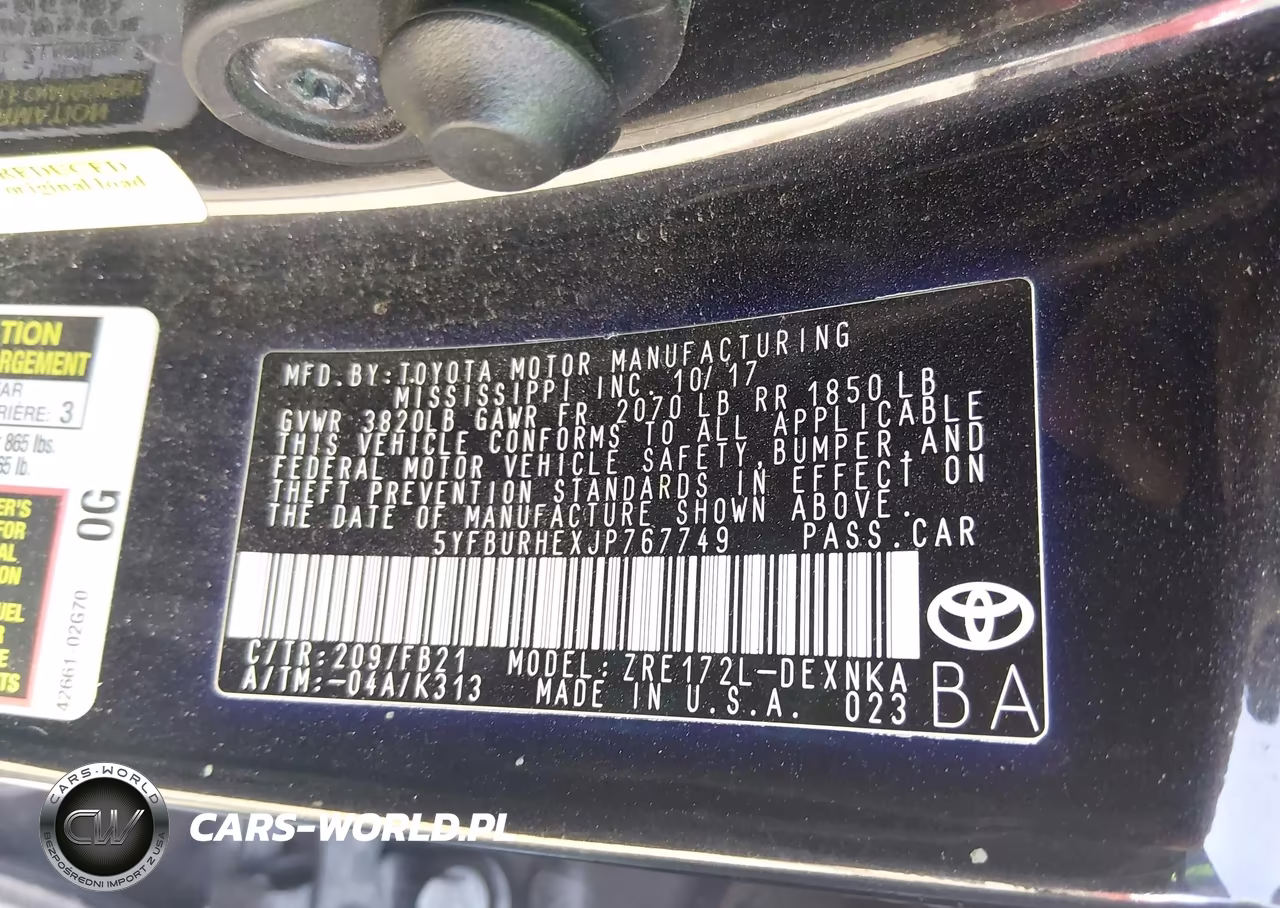 2018 Toyota Corolla L-Le-Xle-Se-Xse VIN:5YFBURHEXJP767749 - 9