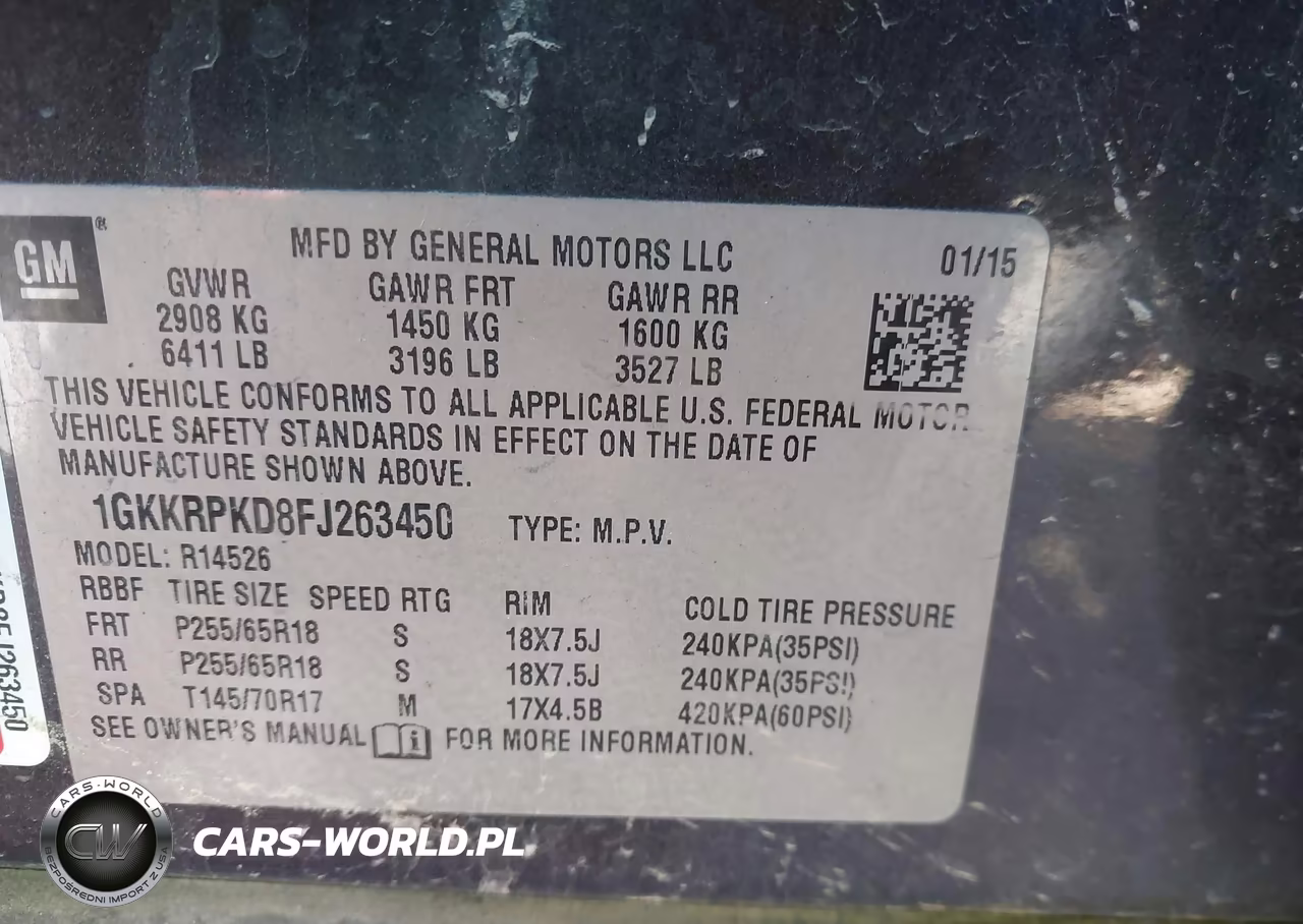 2015 GMC Acadia Sle-2 VIN:1GKKRPKD8FJ263450 - 9