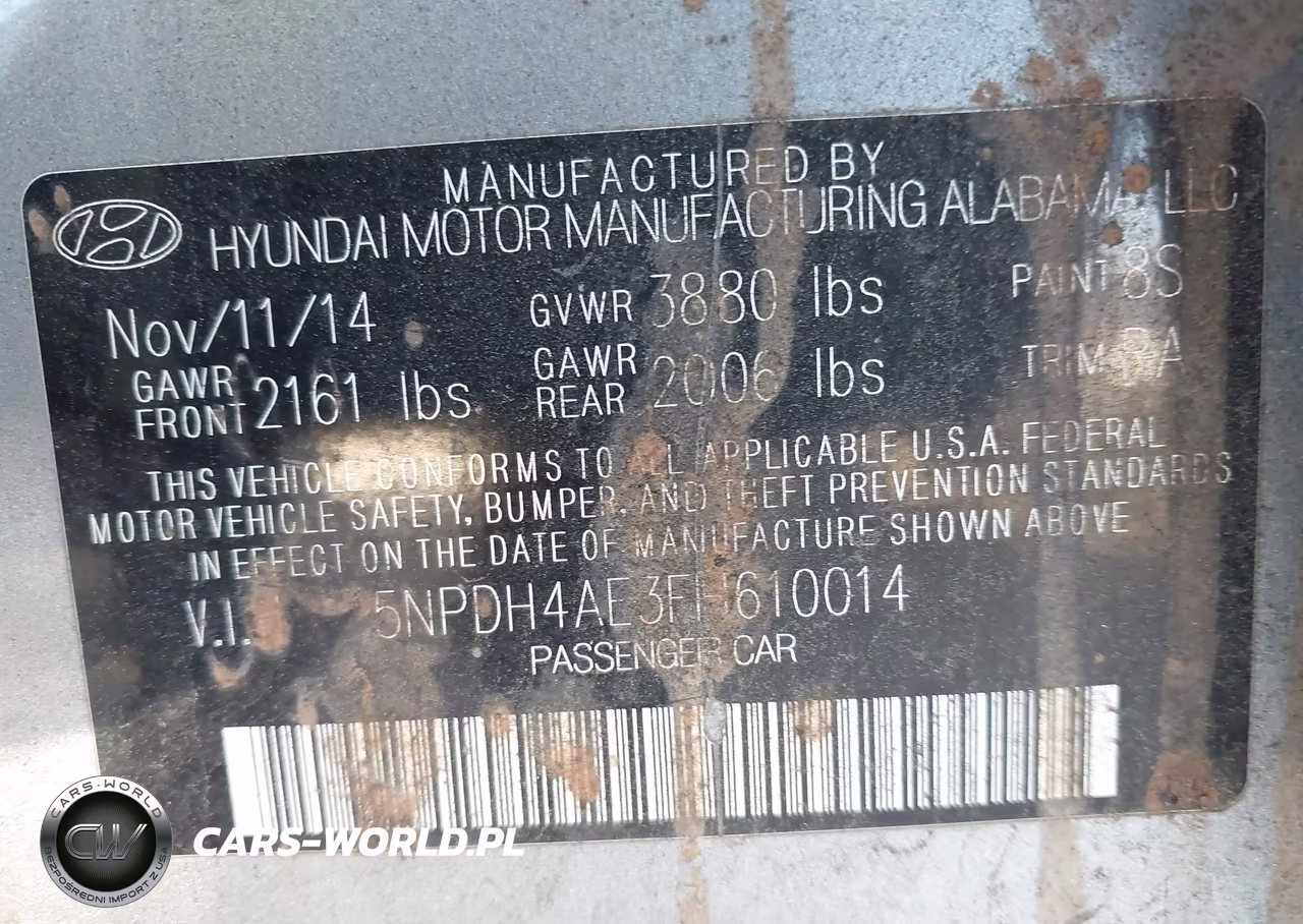 2015 Hyundai Elantra Se VIN:5NPDH4AE3FH610014 - 9