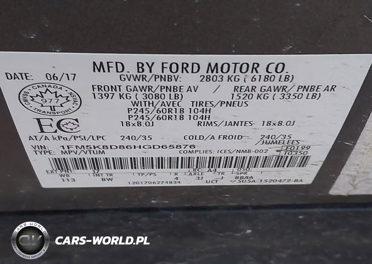 2017 Ford Explorer Xlt VIN:1FM5K8D86HGD65876 - 9