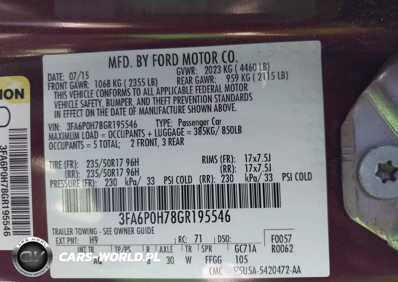 2016 Ford Fusion Se VIN:3FA6P0H78GR195546 - 9
