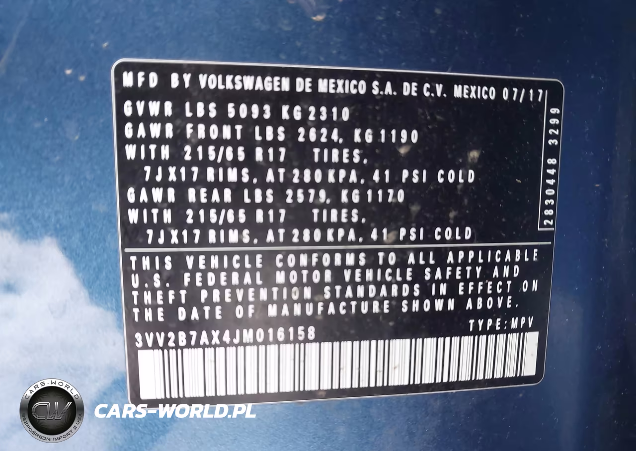 2018 Volkswagen Tiguan 2.0T Se-2.0T Sel VIN:3VV2B7AX4JM016158 - 9