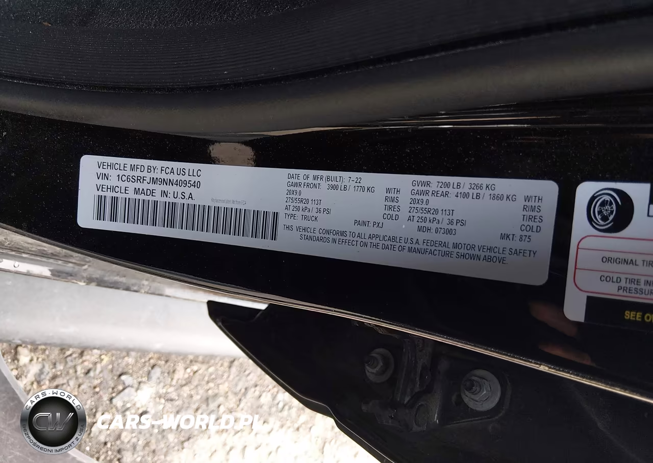 2022 Ram 1500 Laramie 4X4 5'7 Box VIN:1C6SRFJM9NN409540 - 9